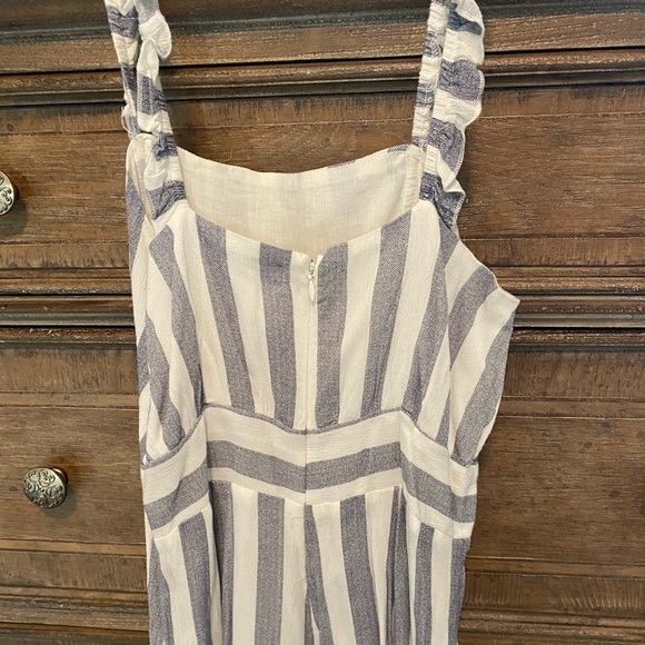 Striped Linen Jumpsuit - Picture 2 of 5
